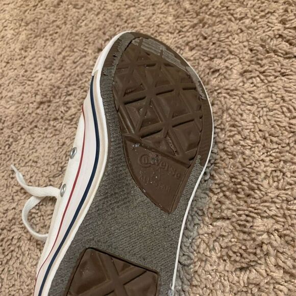 White Low Top All Star Converse Classic Sneakers 7 - Picture 5 of 7